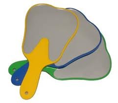 Lusterko ząb z rączką zielone