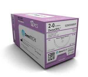 Nici chirurgiczne Demetech 4/0 1/2 20mm 75cm