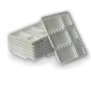 Tacka stomatologiczna plastikowa (100szt.) biała